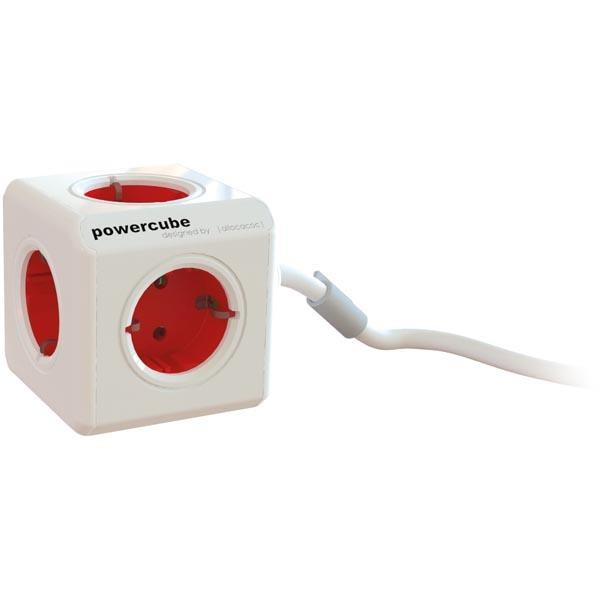 PowerCube Extended Röd 1,5m(44-1300) in the group HOME, HOUSEHOLD & GARDEN / Electricity & Lighting / Power strips at TP E-commerce Nordic AB (38-11819)