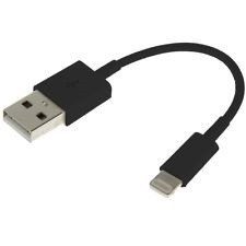 Lightning cable to USB, 11cm, black in the group SMARTPHONE & TABLETS / Chargers & Cables / Cables / Cables Lightning at TP E-commerce Nordic AB (38-12345)