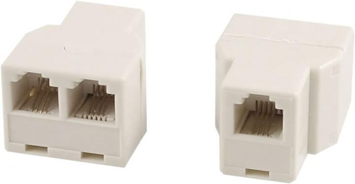 RJ11 Splitter 1-2 network sockets in the group COMPUTERS & PERIPHERALS / Computer cables / Network cables / Adapters & Conductor joints at TP E-commerce Nordic AB (38-12591)