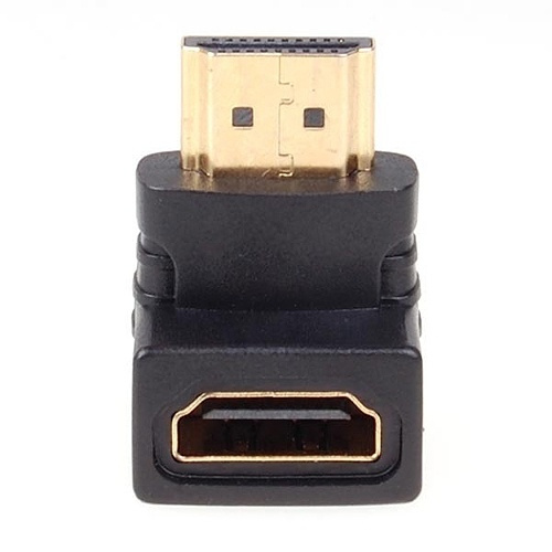 Adapter, HDMI female to angled HDMI male in the group HOME ELECTRONICS / Cables & Adapters / HDMI / Adapters at TP E-commerce Nordic AB (38-12594)