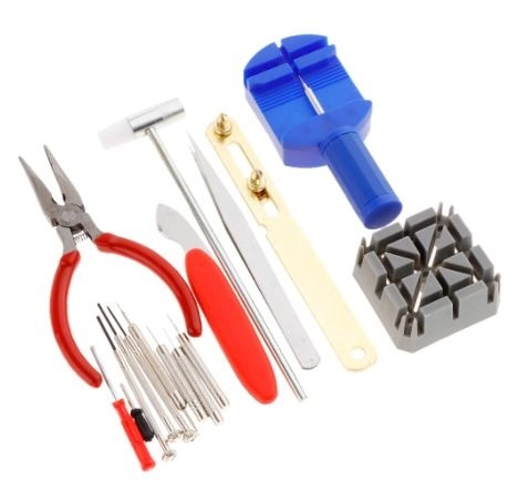 Repair kit for watches with 16 tools in the group HOME, HOUSEHOLD & GARDEN / Watches & Counters / Accessories at TP E-commerce Nordic AB (38-12625)