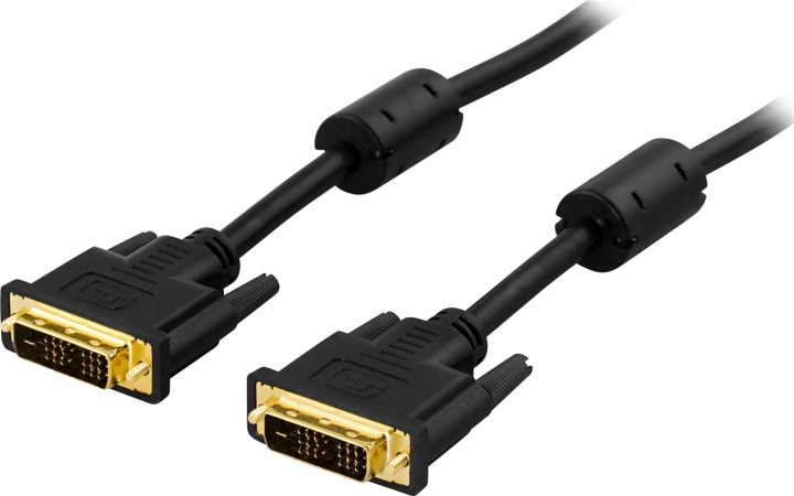 DELTACO DVI monitorkabel, DVI-D ha till DVI-D ha 1m in the group COMPUTERS & PERIPHERALS / Computer cables / DVI / Cables at TP E-commerce Nordic AB (38-13279)