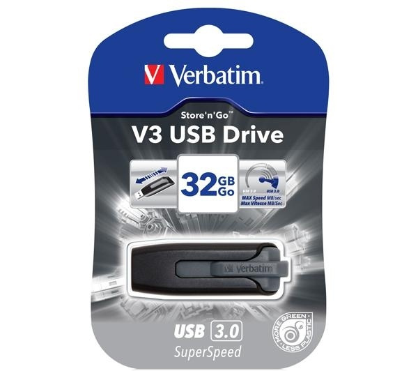Verbatim USB 3.0 Store-N-Go V3 32GB (49173) in the group HOME ELECTRONICS / Storage media / USB memory / USB 2.0 at TP E-commerce Nordic AB (38-14598)