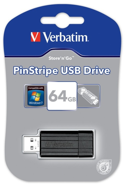 Verbatim Store-N-Go PinStripe 64GB (49065) in the group HOME ELECTRONICS / Storage media / USB memory / USB 2.0 at TP E-commerce Nordic AB (38-14599)