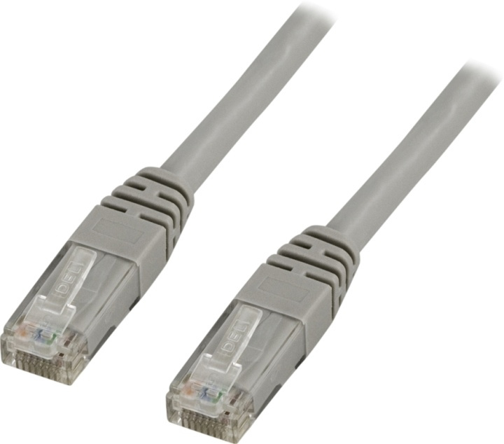 DELTACO U/UTP Cat5e patchkabel 0,3m, grå in the group COMPUTERS & PERIPHERALS / Computer cables / Network cables / Cat5e at TP E-commerce Nordic AB (38-1539)