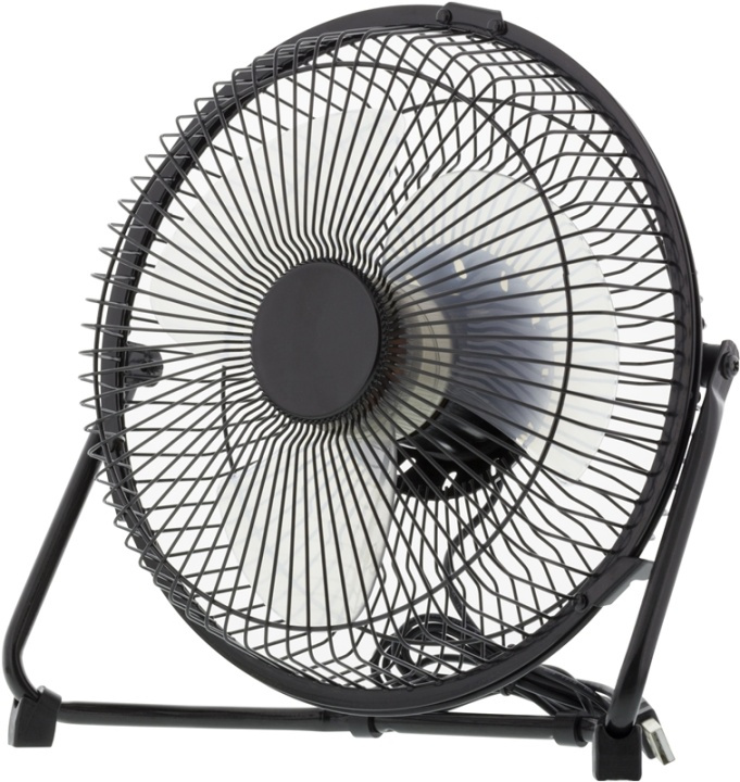 DELTACO USB-fläkt, bordsmodell, plast, svart in the group HOME, HOUSEHOLD & GARDEN / Fans & Climate products / Table fans at TP E-commerce Nordic AB (38-15446)
