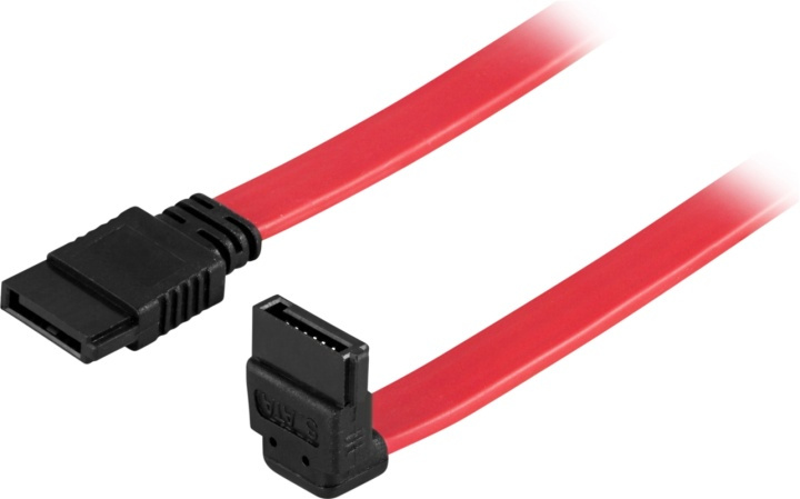 DELTACO SATA/SAS cable, angled(down)-straight, 0.5m (SATA-05A) in the group COMPUTERS & PERIPHERALS / Computer cables / Internal / SATA at TP E-commerce Nordic AB (38-16210)
