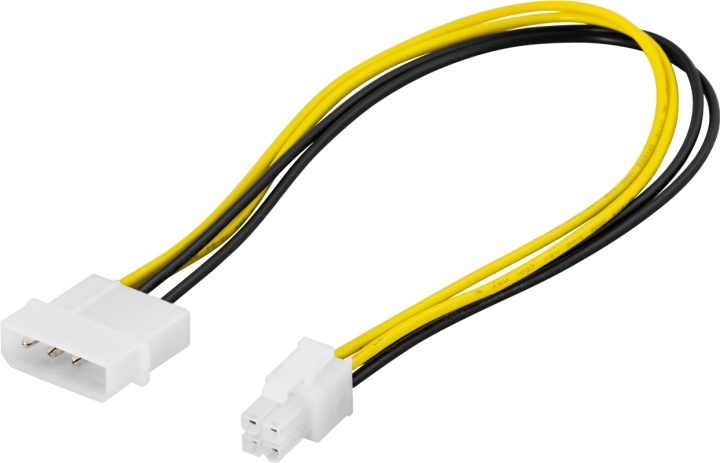 DELTACO adapterkabel 4-pin till ATX12V(P4), 30cm in the group COMPUTERS & PERIPHERALS / Computer cables / Internal / Power cables & Adapters at TP E-commerce Nordic AB (38-16256)