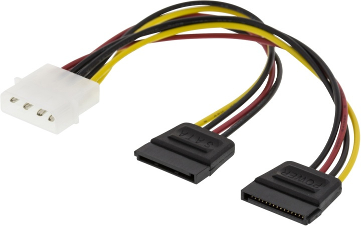 DELTACO Y-power cable for 2xSerial ATA hard disks (SATA-S3) in the group COMPUTERS & PERIPHERALS / Computer cables / Internal / Power cables & Adapters at TP E-commerce Nordic AB (38-16274)