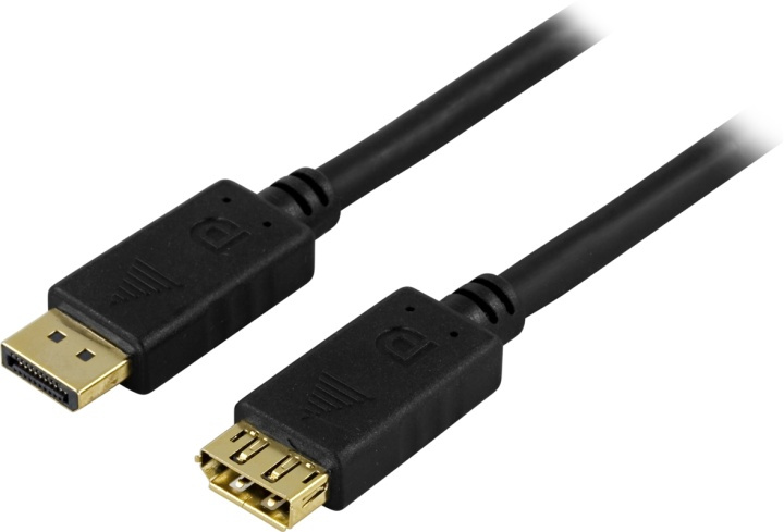 DELTACO DisplayPort extension cable, 20-pin male - male, 1m, black in the group COMPUTERS & PERIPHERALS / Computer cables / DisplayPort / Cables at TP E-commerce Nordic AB (38-16719)