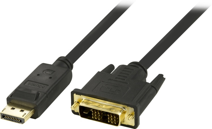 DELTACO DisplayPort to DVI cable, 20-pin male - male, 1m, black in the group COMPUTERS & PERIPHERALS / Computer cables / DisplayPort / Cables at TP E-commerce Nordic AB (38-16736)