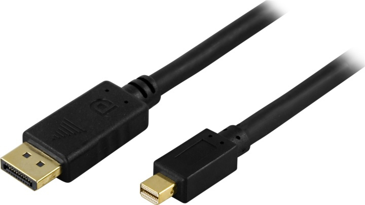 DELTACO DisplayPort to Mini DisplayPort cable, 2m, black in the group COMPUTERS & PERIPHERALS / Computer cables / DisplayPort / Cables at TP E-commerce Nordic AB (38-16776)
