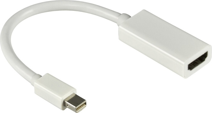 DELTACO Mini DisplayPort to HDMI adapter, 0,2m, white in the group HOME ELECTRONICS / Cables & Adapters / HDMI / Adapters at TP E-commerce Nordic AB (38-16821)