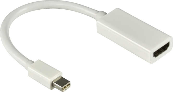 DELTACO mini DisplayPort to HDMI adapter, 20-pin ha - ho, 0.2m, white in the group HOME ELECTRONICS / Cables & Adapters / HDMI / Adapters at TP E-commerce Nordic AB (38-16821)