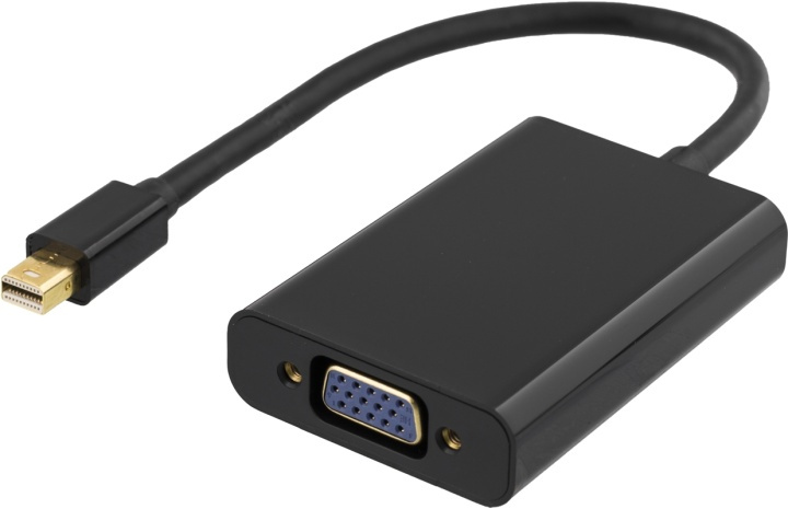 DELTACO mini DisplayPort to VGA-adapter with audio, Full HD @60Hz, in the group COMPUTERS & PERIPHERALS / Computer cables / DisplayPort / Adapters at TP E-commerce Nordic AB (38-16852)