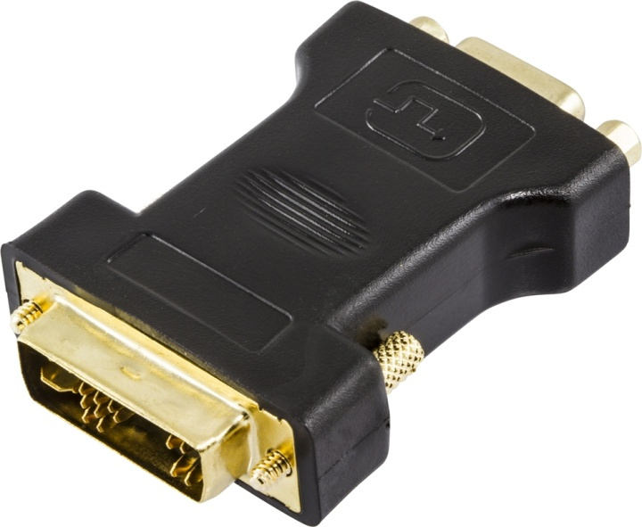 DELTACO DVI adapter analog DVI - analog VGA, ha - ho, svart in the group COMPUTERS & PERIPHERALS / Computer cables / DVI / Adapters at TP E-commerce Nordic AB (38-16865)