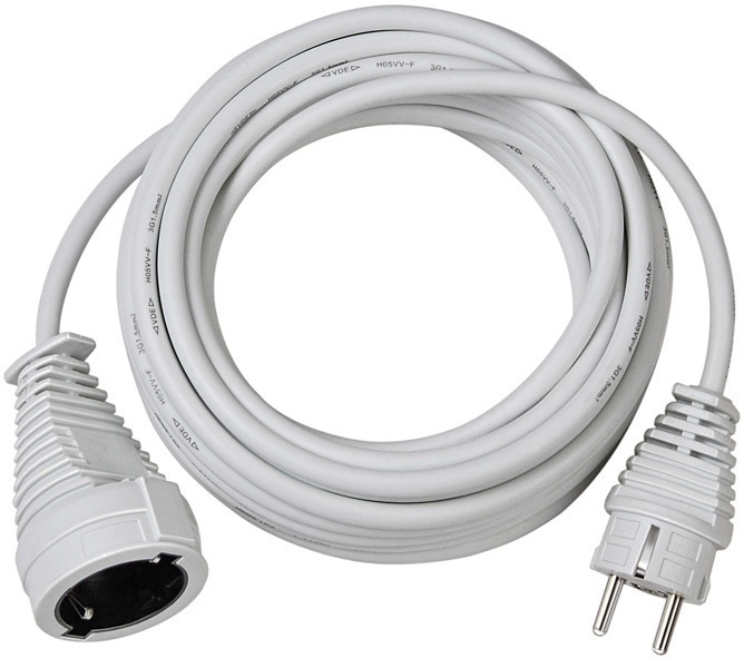Brennenstuhl grounded extension cable, CEE 7/7 - CEE 7/4, 10m, white (1168460) in the group HOME, HOUSEHOLD & GARDEN / Electricity & Lighting / Extension cables at TP E-commerce Nordic AB (38-16916)