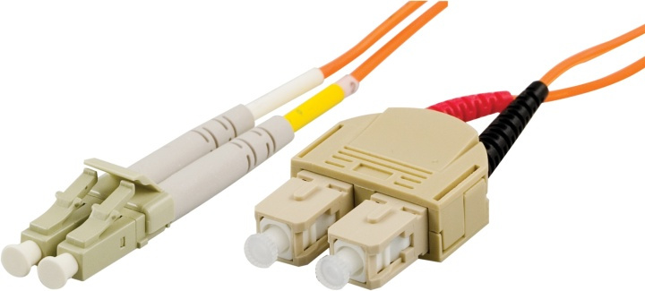 DELTACO OM1 fiber cable, LC - SC, duplex, UPC, 62,5/125, 0.5m, orange in the group COMPUTERS & PERIPHERALS / Computer cables / Network cables / Fiber cabling at TP E-commerce Nordic AB (38-17057)