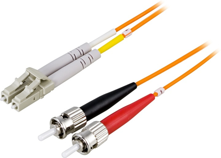 DELTACO OM1 fiber cable, LC - ST, duplex, UPC, 62,5/125, 10m, orange in the group COMPUTERS & PERIPHERALS / Computer cables / Network cables / Fiber cabling at TP E-commerce Nordic AB (38-17090)