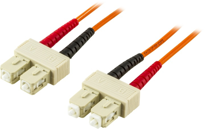 DELTACO OM2 fiber cable, SC - SC, duplex, UPC, 50/125, 10m, orange in the group COMPUTERS & PERIPHERALS / Computer cables / Network cables / Fiber cabling at TP E-commerce Nordic AB (38-17100)