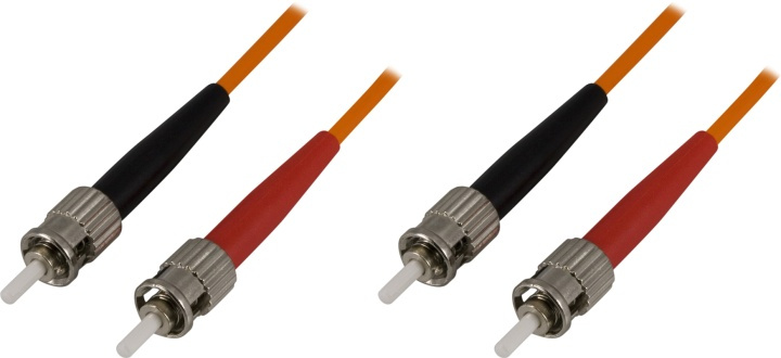 DELTACO OM1 fiber cable, ST - ST, duplex, UPC, 62,5/125, 1m, orange in the group COMPUTERS & PERIPHERALS / Computer cables / Network cables / Fiber cabling at TP E-commerce Nordic AB (38-17127)