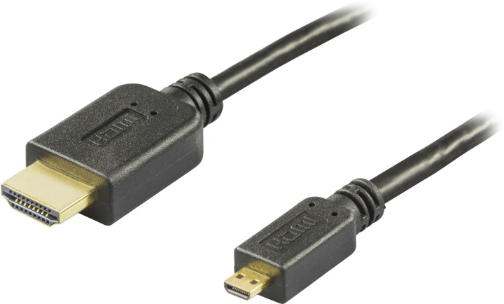 DELTACO HDMI-kabel, 1.4+E, 19-pin ha-Micro 19-pin ha, 1080p, svart, 5m in the group HOME ELECTRONICS / Cables & Adapters / HDMI / Cables at TP E-commerce Nordic AB (38-17410)