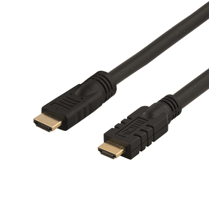 DELTACO active HDMI cable, HDMI High Speed with Ethernet, 10m, black in the group HOME ELECTRONICS / Cables & Adapters / HDMI / Cables at TP E-commerce Nordic AB (38-17416)