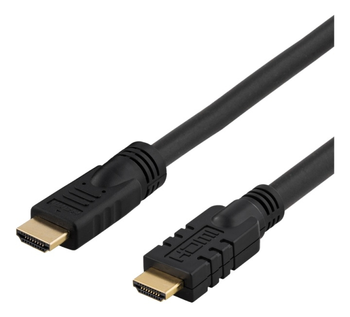 DELTACO active HDMI cable, HDMI High Speed with Ethernet, 15m, black in the group HOME ELECTRONICS / Cables & Adapters / HDMI / Cables at TP E-commerce Nordic AB (38-17418)