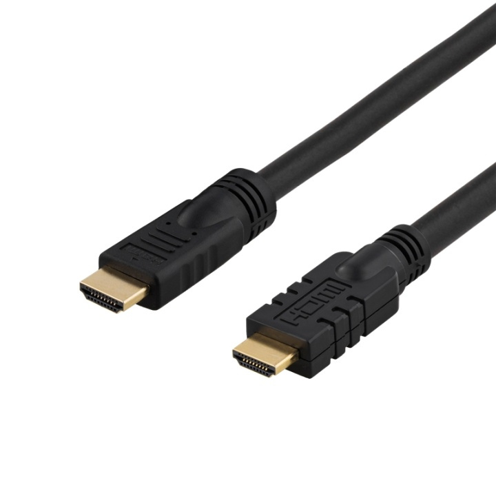 DELTACO active HDMI cable, HDMI High Speed with Ethernet, 25m, black in the group HOME ELECTRONICS / Cables & Adapters / HDMI / Cables at TP E-commerce Nordic AB (38-17422)