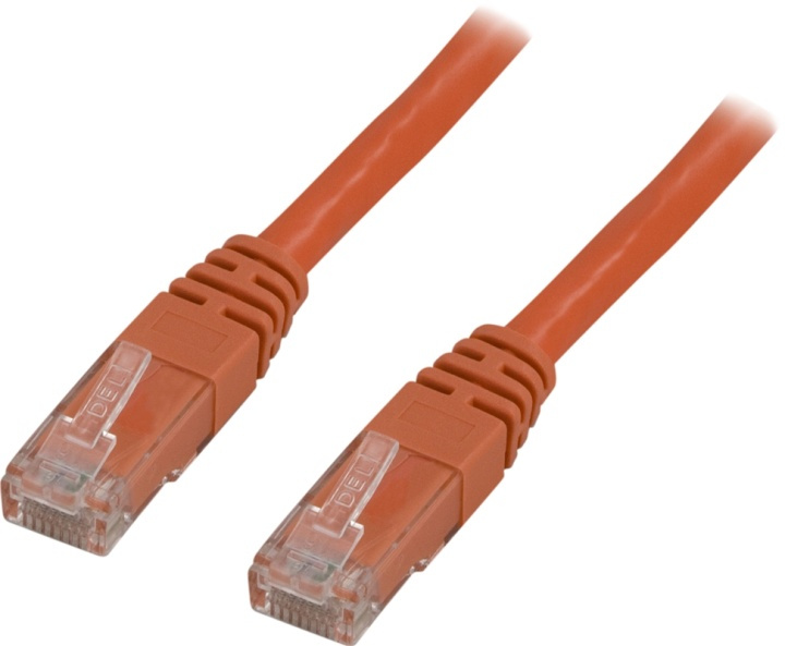 DELTACO U/UTP Cat5e patchkabel 0,5m, orange in the group COMPUTERS & PERIPHERALS / Computer cables / Network cables / Cat5e at TP E-commerce Nordic AB (38-17538)