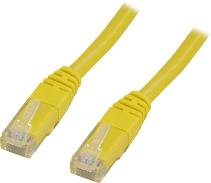 DELTACO U/UTP Cat5e patchkabel 0.5m, gul in the group COMPUTERS & PERIPHERALS / Computer cables / Network cables / Cat5e at TP E-commerce Nordic AB (38-17540)