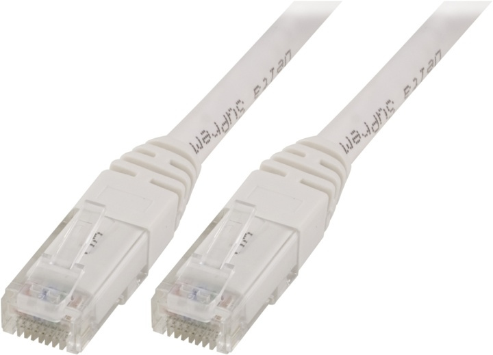 DELTACO U/UTP Cat5e patchkabel 0.5m, vit in the group COMPUTERS & PERIPHERALS / Computer cables / Network cables / Cat5e at TP E-commerce Nordic AB (38-17543)