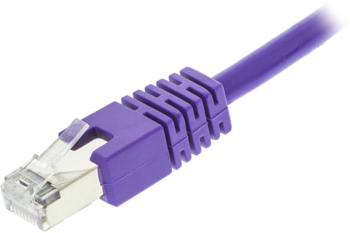 DELTACO F/UTP Cat6 patchkabel 0,3m, lila in the group COMPUTERS & PERIPHERALS / Computer cables / Network cables / Cat6 at TP E-commerce Nordic AB (38-17607)
