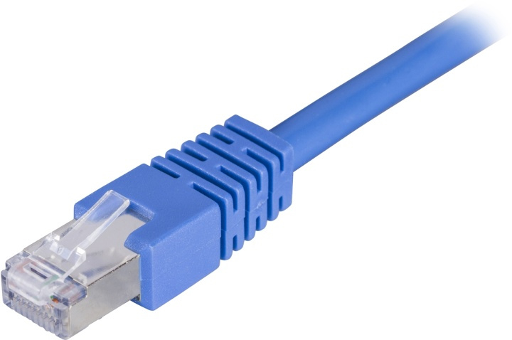 DELTACO F/UTP Cat6 patchkabel 0.3m, blå in the group COMPUTERS & PERIPHERALS / Computer cables / Network cables / Cat6 at TP E-commerce Nordic AB (38-17609)
