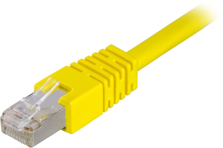 DELTACO F/UTP Cat6 patchkabel, LSZH, 0.3m, gul in the group COMPUTERS & PERIPHERALS / Computer cables / Network cables / Cat6 at TP E-commerce Nordic AB (38-17612)
