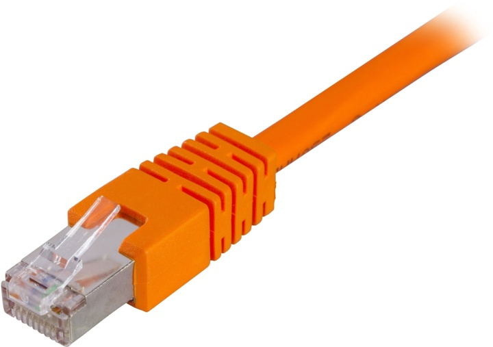 DELTACO F/UTP Cat6 patchkabel 0.3m, orange in the group COMPUTERS & PERIPHERALS / Computer cables / Network cables / Cat6 at TP E-commerce Nordic AB (38-17613)