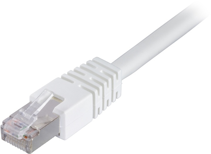 DELTACO F/UTP Cat6 patchkabel, LSZH, 0.3m, vit in the group COMPUTERS & PERIPHERALS / Computer cables / Network cables / Cat6 at TP E-commerce Nordic AB (38-17616)