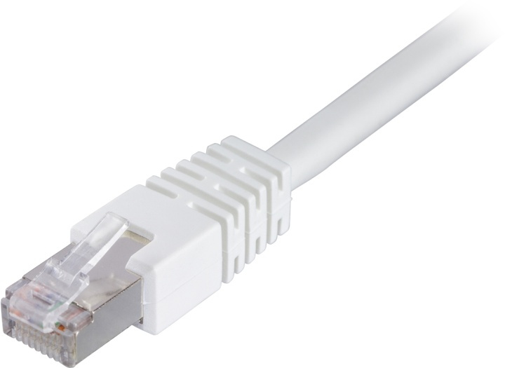 DELTACO F/UTP Cat6 patchkabel, LSZH, 0.5m, vit in the group COMPUTERS & PERIPHERALS / Computer cables / Network cables / Cat6 at TP E-commerce Nordic AB (38-17624)