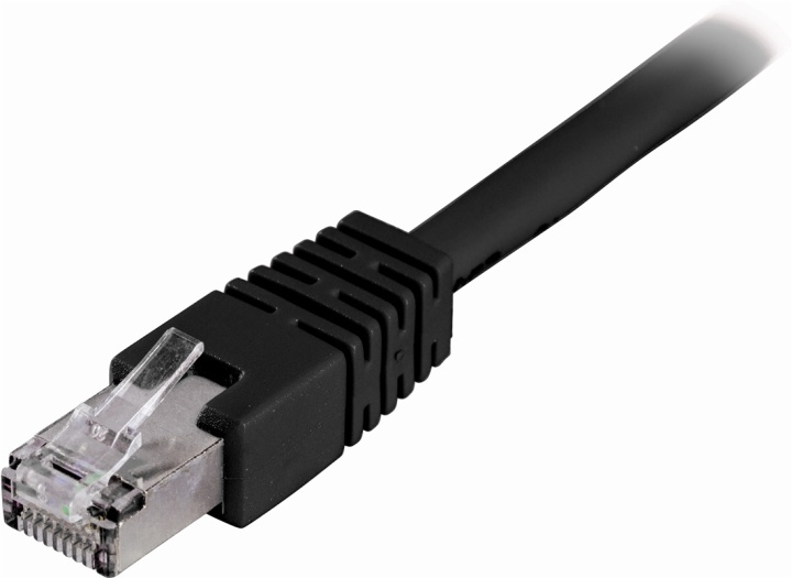 DELTACO F/UTP Cat6 patchkabel, LSZH, 10m, svart in the group COMPUTERS & PERIPHERALS / Computer cables / Network cables / Cat6 at TP E-commerce Nordic AB (38-17632)