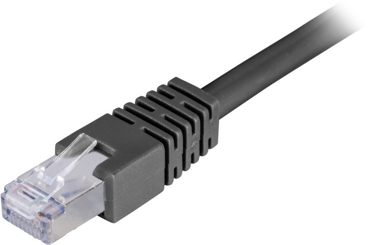 DELTACO F/UTP Cat6 patchkabel 50m, svart in the group COMPUTERS & PERIPHERALS / Computer cables / Network cables / Cat6 at TP E-commerce Nordic AB (38-17689)