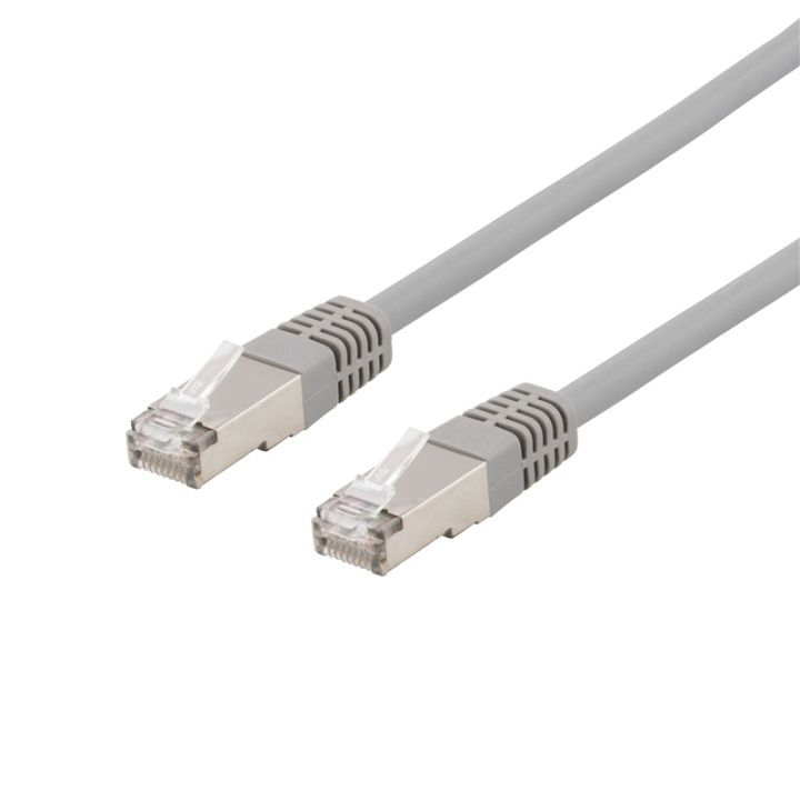 DELTACO S/FTP Cat6 patchkabel, LSZH, 0,5m, grå in the group COMPUTERS & PERIPHERALS / Computer cables / Network cables / Cat6 at TP E-commerce Nordic AB (38-17721)