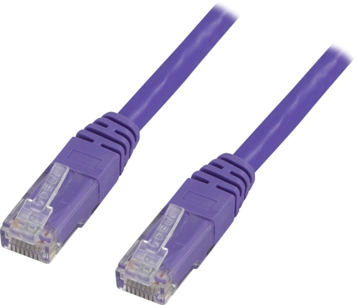 DELTACO U/UTP Cat6 patchkabel 0,3m, lila in the group COMPUTERS & PERIPHERALS / Computer cables / Network cables / Cat6 at TP E-commerce Nordic AB (38-17746)