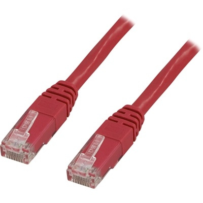 DELTACO U/UTP Cat6 patchkabel, korskopplad 0.5m, röd in the group COMPUTERS & PERIPHERALS / Computer cables / Network cables / Cat6 at TP E-commerce Nordic AB (38-17889)