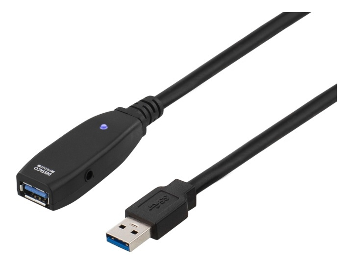 DELTACO PRIME aktiv USB 3.0-förlängningskabel, Typ A ha - ho, 2m, bl in the group COMPUTERS & PERIPHERALS / Computer cables / USB / USB-A / Cables at TP E-commerce Nordic AB (38-18022)