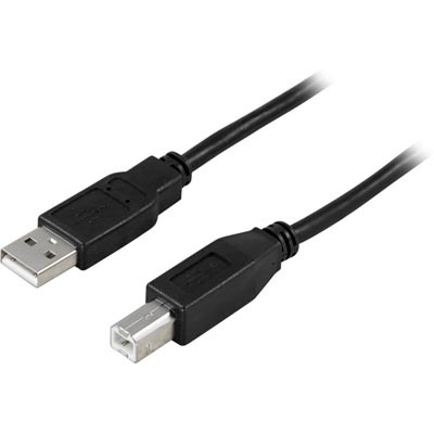 DELTACO USB 2.0 kabel Typ A hane - Typ B hane 5m, svart in the group COMPUTERS & PERIPHERALS / Computer cables / USB / USB-A / Cables at TP E-commerce Nordic AB (38-18068)