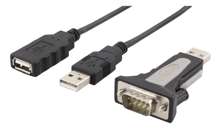 DELTACO USB till seriell adapter RS-232 DB9ha, kabel+adapter in the group COMPUTERS & PERIPHERALS / Computer cables / USB / USB-A / Adapters at TP E-commerce Nordic AB (38-18138)