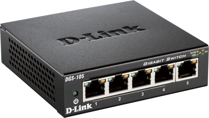 D-Link 5-port 10/100/1000 Gigabit Metal Housing Desktop Switch in the group COMPUTERS & PERIPHERALS / Network / Switches / 10/100/1000Mbps at TP E-commerce Nordic AB (38-18446)