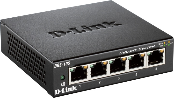 D-Link 5-port 10/100/1000 Gigabit Metal Housing Desktop Switch in the group COMPUTERS & PERIPHERALS / Network / Switches at TP E-commerce Nordic AB (38-18446)