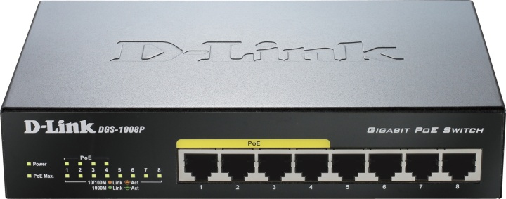 D-Link 8-port 10/100/1000 Desktop Switch w/ 4 PoE Ports in the group COMPUTERS & PERIPHERALS / Network / Switches / 10/100/1000Mbps at TP E-commerce Nordic AB (38-18449)