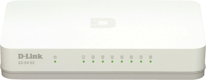 D-link 8-Port Gigabit Easy Desktop Switch, switch 8x10/100/1000, svart in the group COMPUTERS & PERIPHERALS / Network / Switches / 10/100/1000Mbps at TP E-commerce Nordic AB (38-18452)